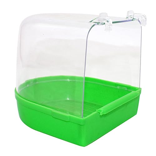 HOLIDYOYO Parrot Bath Tub Budgie Canary Canaries Bird Baths for Cages Covered Color Caged Bird Bath for Garden Bird Cage Baths Bath Cage for Birds Parrot Bathtub Finch Bird Bath
