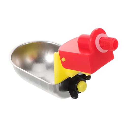 TOYANDONA Abreuvoir Automatique en Acier Inoxydable Bol Plastique 1 Pièce, Débit Continu, Anti-Corrosion, pour Poulets, Canards et Lapins – Équipement d'Élevage pour Poulailler