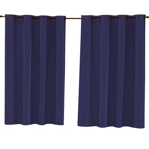 Paulo Cezar Enxovais Cortina Blackout Corta Luz para Quarto e Sala com Abertura Central 220cm x 130cm - Azul Marinho