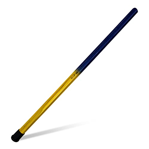 RipWood - Pennsylvania Ash Wooden Lacrosse Shaft, Durable and Flexible Lacrosse Sticks, 30-inch Lacrosse Sticks for Boys and Men of All Ages, Essential Lacrosse Equipment, Navy & Gold