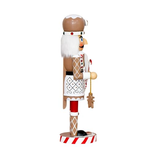 XAGMODSHN Figura tradicional de cascanueces de madera de jengibre de Navidad, 36 cm de alto, pintada a mano, festival, decoración del hogar, cascanueces de madera