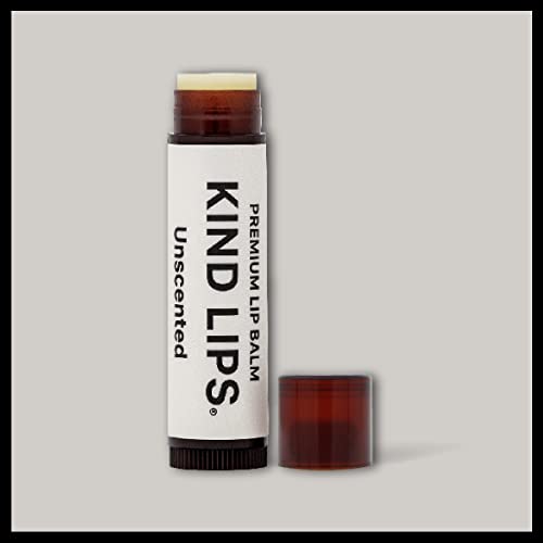 Kind Lips Lip Balm, Nourishing Soothing Lip Moisturizer For Dry Cracked Chapped Lips, Made In Usa With 100% Natural Usda Organic Ingredients, Unscented Flavor, Pack Of 2 #TOP3