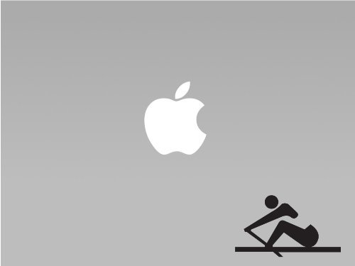 Stick Figure Rowing Vinyl Macbook/Laptop Decal Sticker Graphic