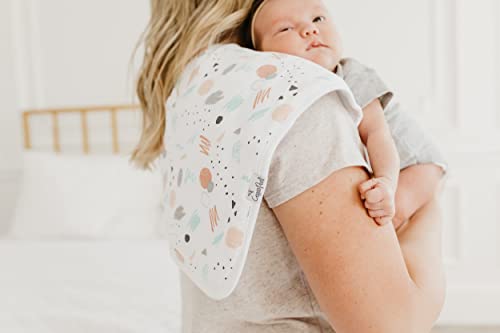 Image of Copper Pearl Premium Baby Burp Cloths - 3-Pack Large Cotton Burp Cloths, Extra Soft Spit Up Rags with 3 Absorbent Layers, Perfect for Baby Boy and Baby Girl Gifts (21 inch x 10 inch Size, Zella Set)