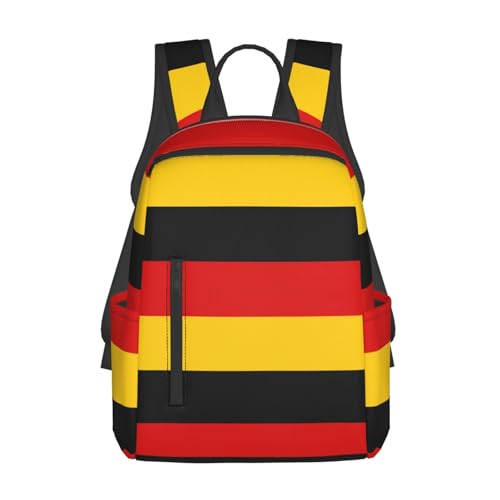 Sac à dos noir léger motif drapeau allemand confortable pour shopping
