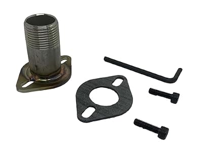 GenExhaust for Champion 3500/3200W & 3100/2800W Inverter Generator or any generator with a MODEL NO.88 cover plate Generator 3/4" NPT (National Pipe Taper) steel exhaust extension hardware only