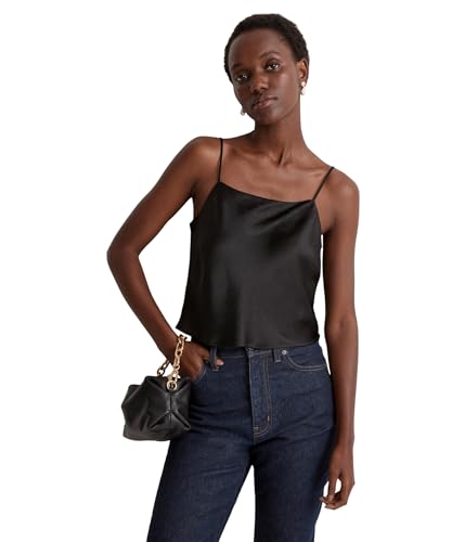 Madewell Satin Square-Neck Cami True Black 2XL (Women's 18) at
