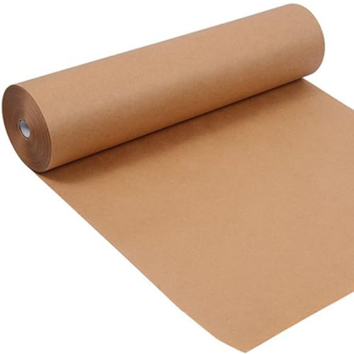 Image of SMART&CASUAL 17.8 inchx3,600 inch(300') Brown Kraft Wrapping Paper for Craft Gift Bulletin Board Banner Bouquet Flower Table Covering Packing Shipping Moving 70GSM 50LB
