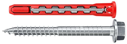 fischer 577364 HybridPower 10 x 90 FUS, dowels for Highest Load Capacity and Safety, Easy Installation Without Setting Tools, Universal for Perforated and Solid Building Materials, Masonry, Concrete