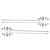 GLEAVI 2 Stück Teiliges Transparenter Honigrührstäbe Praktische Rührlöffel für Honig Sirup und Dickflüssige Substanzen Wiederverwendbar und Einfach zu Reinigen für Küche Wiederverwendbar