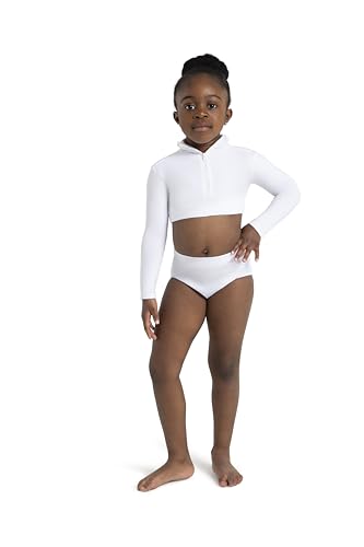 Haut col roulé manches longues filles Capezio en microfibre de qualité