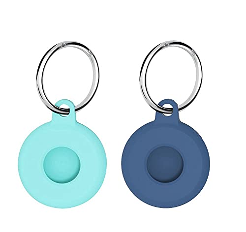 Zcooooool 2 pièces étui Airtag épaissi Housse de Protection en Silicone pour Apple Airtags Support Airtag Lavable, Coque Airtag, Porte-clés Airtag Cover
