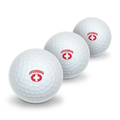 GRAPHICS & MORE Lifeguard Novelty Golf Balls 3 Pack