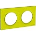 Schneider Electric - Odace Styl plaque Vert Chartreuse 2 postes horiz. ou verticaux entraxe 71mm - S520704H
