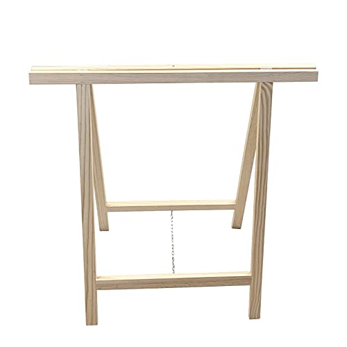Tradineur - Caballete de madera plegable para carpintería 65 x 75 cm, bricolaje, soporte montar tableros, cortar madera, taller