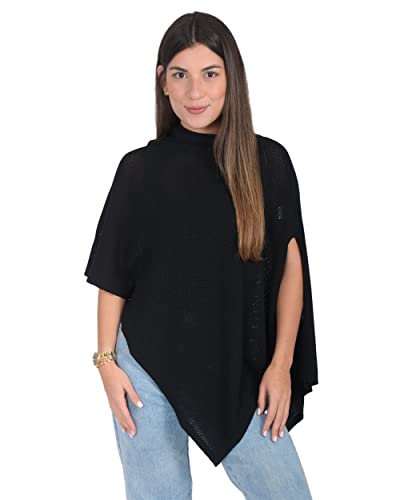 Image of Nursing Cover Up for Breastfeeding - Privacy Nursing Covers - Breathable - Ponchy by Gold Mamas - Newborn Essentials Must Haves - Black