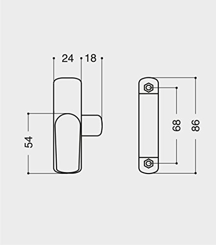 INSERTO PER MANIGLIA 16 mm SENZA MOLLA NYLON