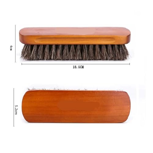 Brosse à chaussures en crin de cheval pour entretien du cuir