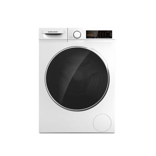 Hamilton Beach HBFW3205 Fullsize Washer-LED Digital Display Panel-5 Wash Cycles-Front Load Design-2.2 cu ft, 24 inch Wide, White