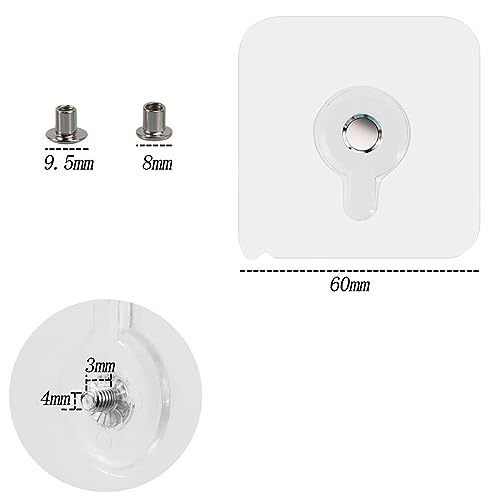 Image of 12pcs Punch-Free Transparent Hooks, Traceless Adhesive Picture Frame Hangers for Picture Frames, Wreaths, and Wall Decor