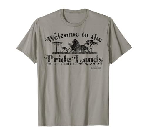 T-shirt Le Roi Lion Disney vêtement Pride Lands silhouette coton noir adulte