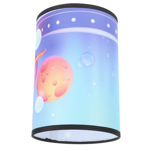 COLLBATH Pantalla de Lámpara Espacial Infantil Dibujos Animados Pantalla de Lámpara de Mesa de Tela Diseño Número 5 para Habitación de Protección contra Luz Intensa y Decoración