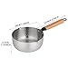 Yukihira Saucepan,Yukihira Pot, 2.2 Quart Stainless Steel Saucepan Pan Japanese Milk Pot with Wood Handle