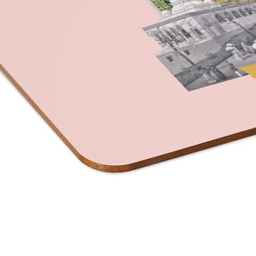 Sets de table souples liège napperons rose Tunis vintage grand format