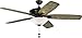 Monte Carlo 5CSM60AGPD-V1 Colony Super Max Plus TSCA Title VI Compliant 60" Outdoor Ceiling Fan with LED Light & Pull Chain, 5 Light Grey Weathered Oak Blades, Aged Pewter