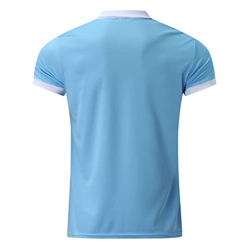 Maglietta da Uomo con Stampa Solida, Colletto