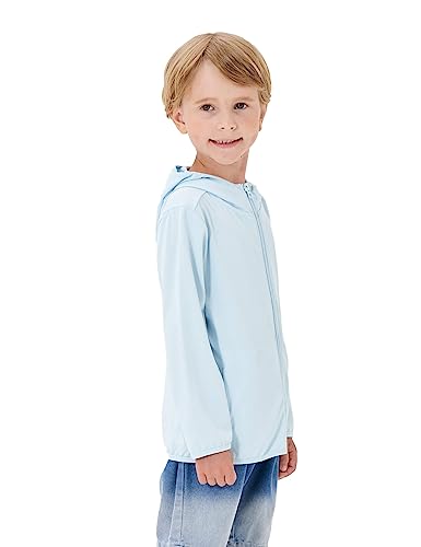 Kids Active Zipper Sun Protection Jacket Boys Girls Hooded Cooling Shirt Pockets Fishing Running Outdoor2