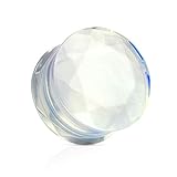 ★ Stein Plug für gedehnte Ohren - Kristall - Opalith (leicht transparent - milchig) - 7 Größen ( 5mm - 16mm ) - Double Flare ★