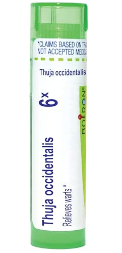 Boiron Thuja Occidentalis 6X Homeopathic Medicine for Painless Wart Removal - 80 Pellets