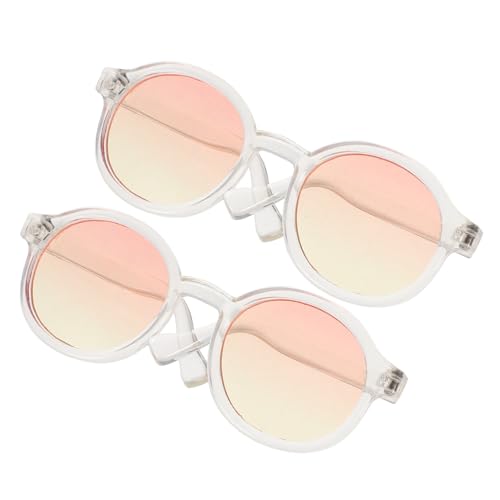WOONEKY 2 Pares Gafas de Sol de Miniatura para Muñecas de Accesorios de Moda para Disfraces y Decoración de Juguetes