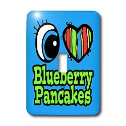 Interrupteur à bascule I Love Blueberry Pancakes pour cuisine gourmande