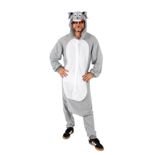 Rubies Disfraz Lobo Feroz para adultos, talla única, jumpsuit con capucha y cola, Oficial Carnaval, Navidad, Cumpleaños, Fiestas y Halloween