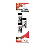 Pentel® Hi-Polymer® Block Erasers, Black, Pack of 3