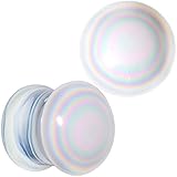 Body Candy 00 Gauge 2PC White Glass Radiant Swirl Saddle Plugs Double Flare Plug Set Ear Plug Gauges 10mm
