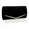 Velvet Clutch Bag for Women Black Formal Evening Bag Wedding Purse Red Suede Prom Cocktail Party Handbag with Chain