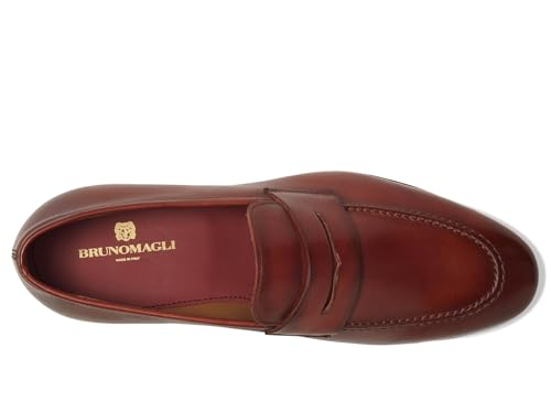 Bruno Magli Preston - Loafers for Men - Leather Upper and Insole - Leather Lining - Rubber Outsole Brown EU 44 (US Men's 11) D - Medium angle 3