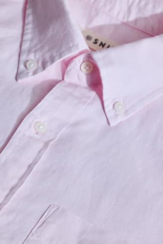Image of SNITCH Men Casual Shirt | Slim Fit Full Sleeve Button-Down Collar Solid Design | Premium Cotton Linen Blend & Breathable Fabric for Office, Semi-Formal & Everyday Wear