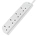 Price comparison product image Belkin E-Series 4 Plug SurgeStrip Surge Protected Extension Lead - 1 m, White
