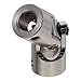iuniq Rotatable U Joint Coupler, Heavy Duty Stainless Steel Steering Universal Joint 8mm to 8mm Inner Dia Brushed Nickel Single Joint Coupling for Grinding Machines, Automotive Parts