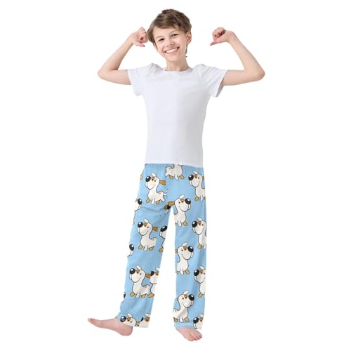 Boys' Pants Funny Dog Stars Blue Long Bottoms Jogger Pants Elastic Waist Trousers with Pockets S-XL2