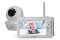 Babysense HDS2 Babyphone mit Kamera, 5 Zoll 720P HD, Ohne WLAN, Nachtlicht, Wiegenlieder, 300m Reichweite, Zwei-Wege-Audio, ECO Modus, 4X Zoom, 4000mAh Akku
