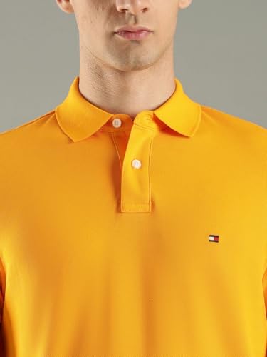Image of Tommy Hilfiger Solid Regular fit Cotton Polo t-Shirt