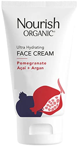 Nourish Organic | Ultra Hydrating Face Cream - Pomegranate & Argan | GMO-Free, Cruelty Free, 100% Vegan (1.7oz)