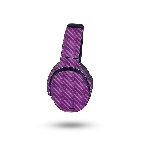 Image of MightySkins Carbon Fiber Skin Compatible with Skullcandy Crusher ANC 2 - Solid Purple | Protective, Durable Textured Carbon Fiber Finish | Easy to Apply
