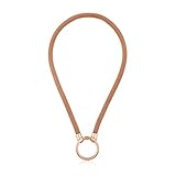 Anilla: 2,8 cm Collar TOUS Mesh de plata vermeil rosa con colgante anilla HOLD, Largo: 42 cm, Anilla: 2,8 cm