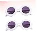 Outanaya 2pcs Sunglasses Sunflower Design Anti-uv Protection Lightweight Fashion Eyewear for Boys and Party Dress Up Accessory White Frame Purple Lens